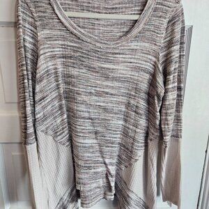 🌿 Knox Rose Marled Boho Tunic - Tan & Beige - large